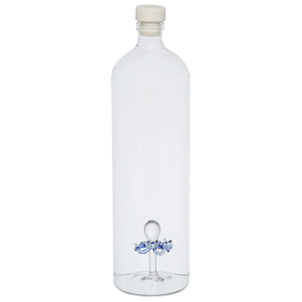 Bouteille poulpe en verre borosilicate 1.5L - Océan