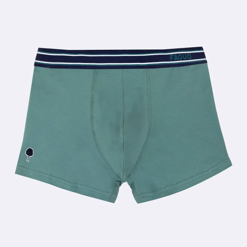 Boxer x3 bleu marine, rose et vert L