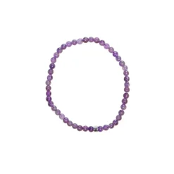 Bracelet améthyste perles rondes 4mm