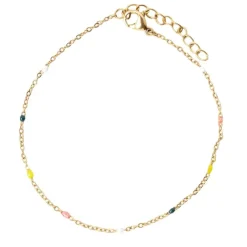 Bracelet en acier inoxydable multicolore l16.5cm