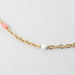 Bracelet en acier inoxydable multicolore l16.5cm
