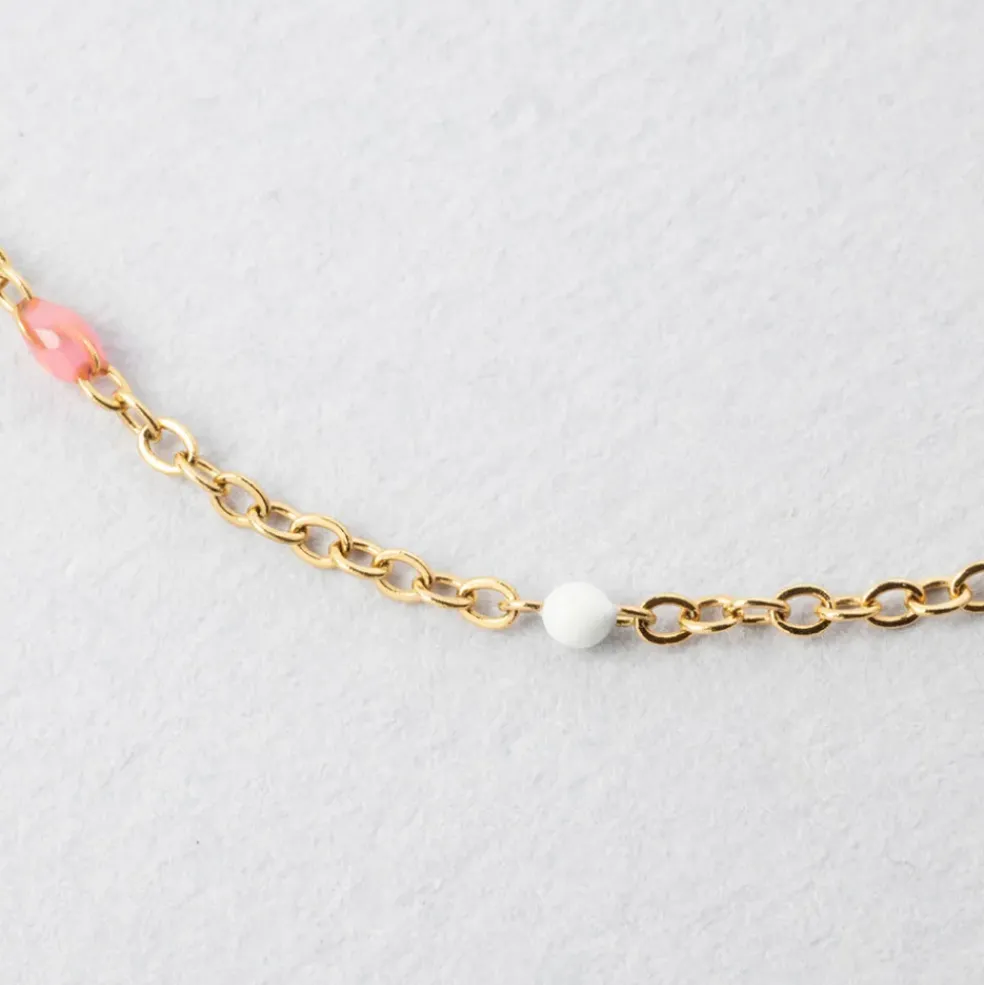 Bracelet en acier inoxydable multicolore l16.5cm