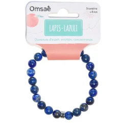 Bracelet lapis lazuli perles rondes 8mm