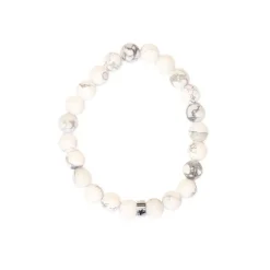 Bracelet magnésite perles rondes 8mm