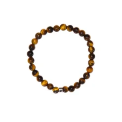 Bracelet oeil de tigre perles rondes 6mm