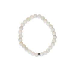 Bracelet pierre de lune perles rondes 6mm