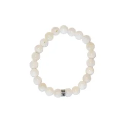 Bracelet pierre de lune perles rondes 8mm