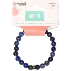 Bracelet sodalite perles rondes 8mm