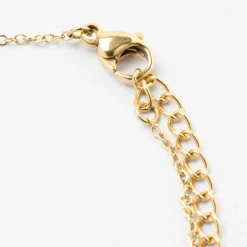 Bracelet soleil doré l15+5cm acier inoxydable+strass