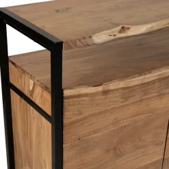 Buffet 3 portes en acacia et pieds en fer noir - Brooklyn