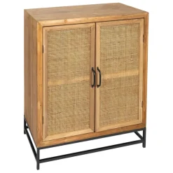 Buffet bas en sapin et bambou naturel L80cm - Tamba