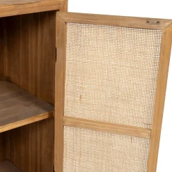 Buffet bas en sapin et bambou naturel L80cm - Tamba