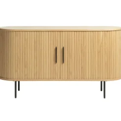 Buffet en placage chêne naturel 140x45cm - nola