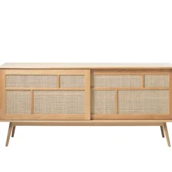 Buffet en placage chêne naturel h80cm - barrali