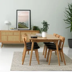 Buffet en placage chêne naturel h80cm - barrali