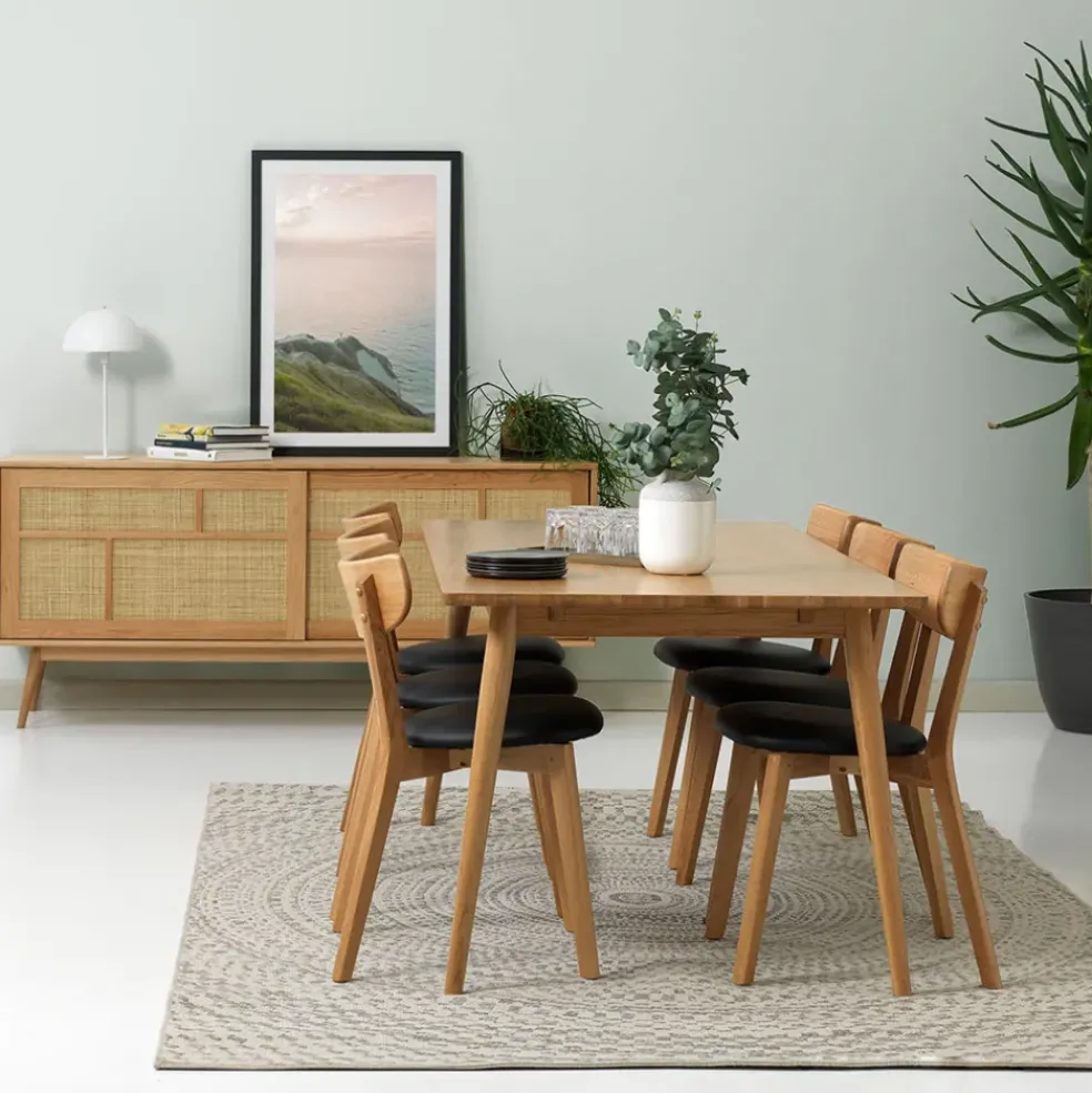 Buffet en placage chêne naturel h80cm - barrali