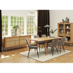 Buffet en placage chêne naturel h80cm - barrali