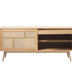 Buffet en placage chêne naturel h80cm - barrali