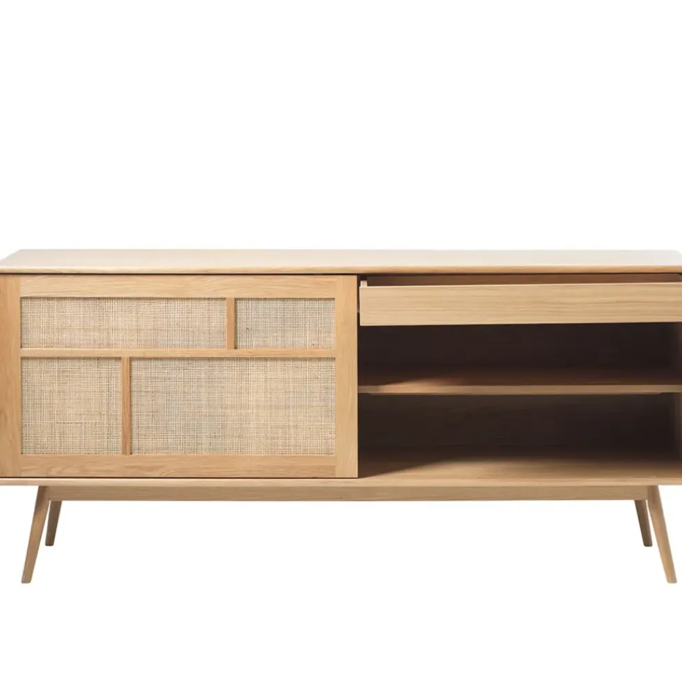 Buffet en placage chêne naturel h80cm - barrali