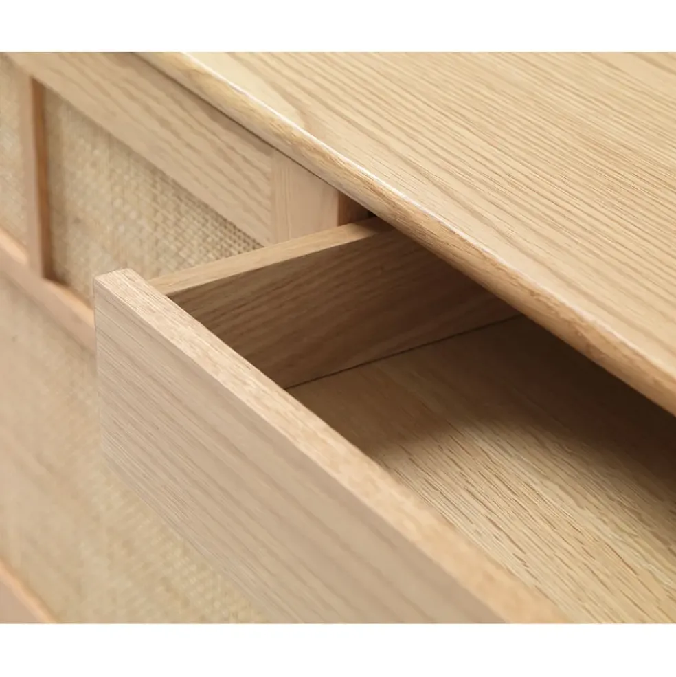 Buffet en placage chêne naturel h80cm - barrali