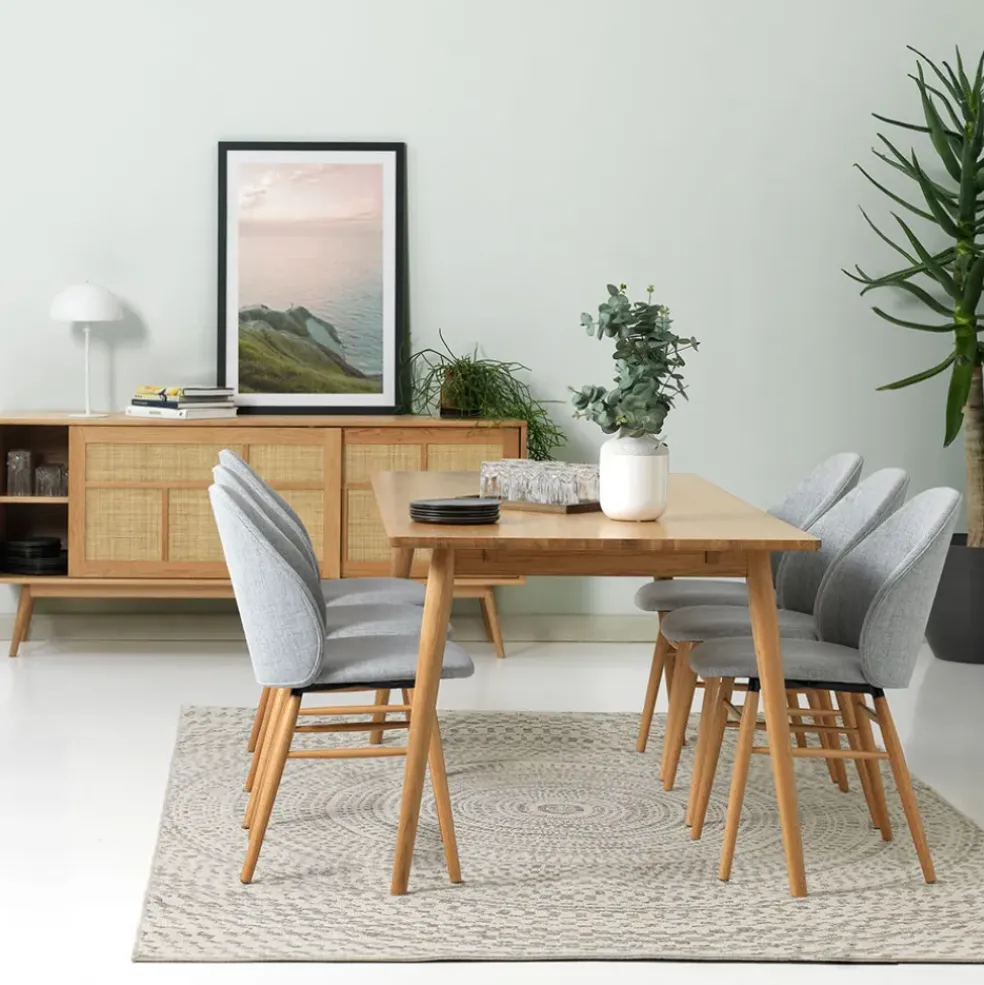 Buffet en placage chêne naturel h80cm - barrali