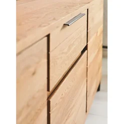 Buffet enfilade chêne massif 3 portes et tiroir - Manny