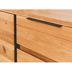 Buffet enfilade chêne massif 3 portes et tiroir - Manny
