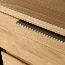Buffet enfilade chêne massif 3 portes et tiroir - Manny