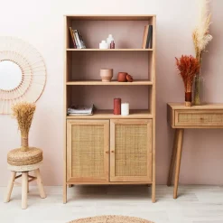 Buffet haut en bois avec 3 niveaux H163cm - Baia