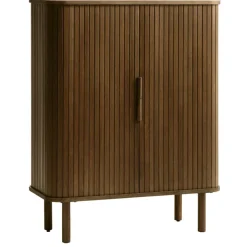 Buffet placage chêne foncé 3 étagères H113cm - Cavo