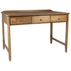 Bureau 3 tiroirs naturel en sapin - Firmin