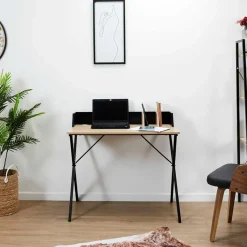 Bureau en bois et fer noir - Bily