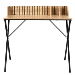 Bureau en bois naturel et fer noir - Kara