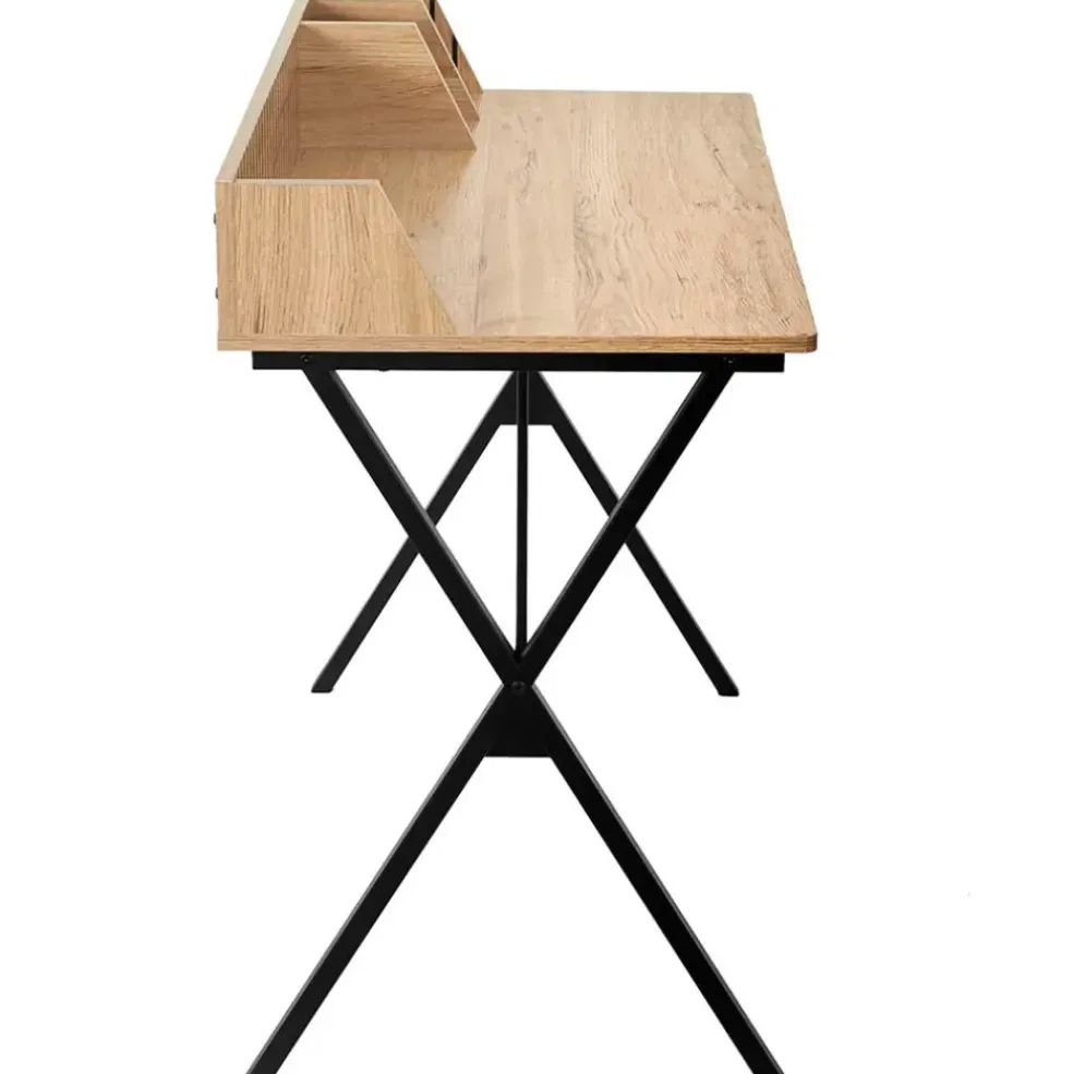 Bureau en bois naturel et fer noir - Kara