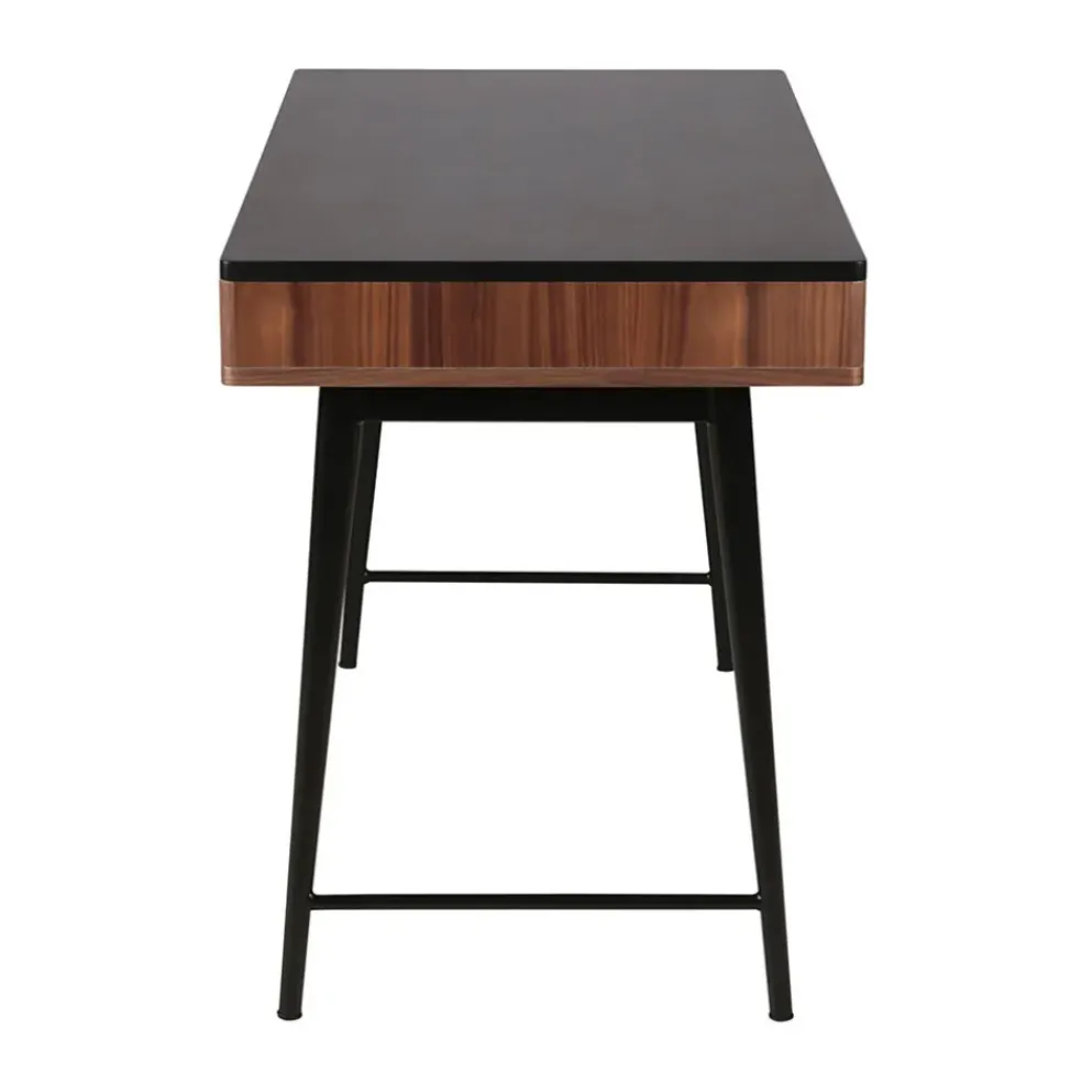 Bureau en noyer et métal noir - Nuna