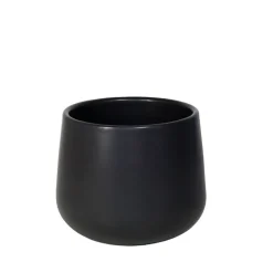 Cache pot en céramique anthracite d13.5cm