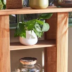 Cache pot en céramique blanc d13.5cm
