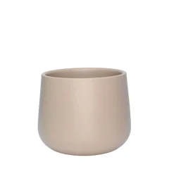 Cache pot en céramique taupe d13.5cm