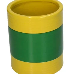 Cache-pot en faïence multicolore d11cm