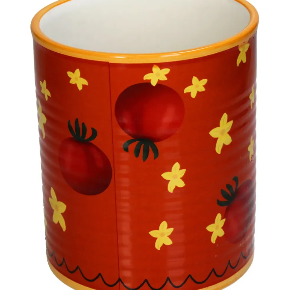Cache-pot tomate dolomite multi 13x13x16cm