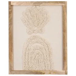 Cadre déco coquille tuftée écru 40x50cm - blue sand
