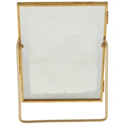 Cadre déco (x2) en verre et coton oiseau 14x18cm