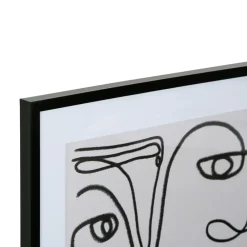 Cadre deco arty visage noir 52x72cm