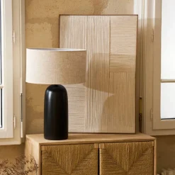 Cadre en coton beige et sapin 54x82cm - Lignes