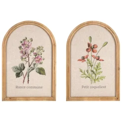 Cadre fleur horticoles en tissu et sapin 40x60cm - Horticole