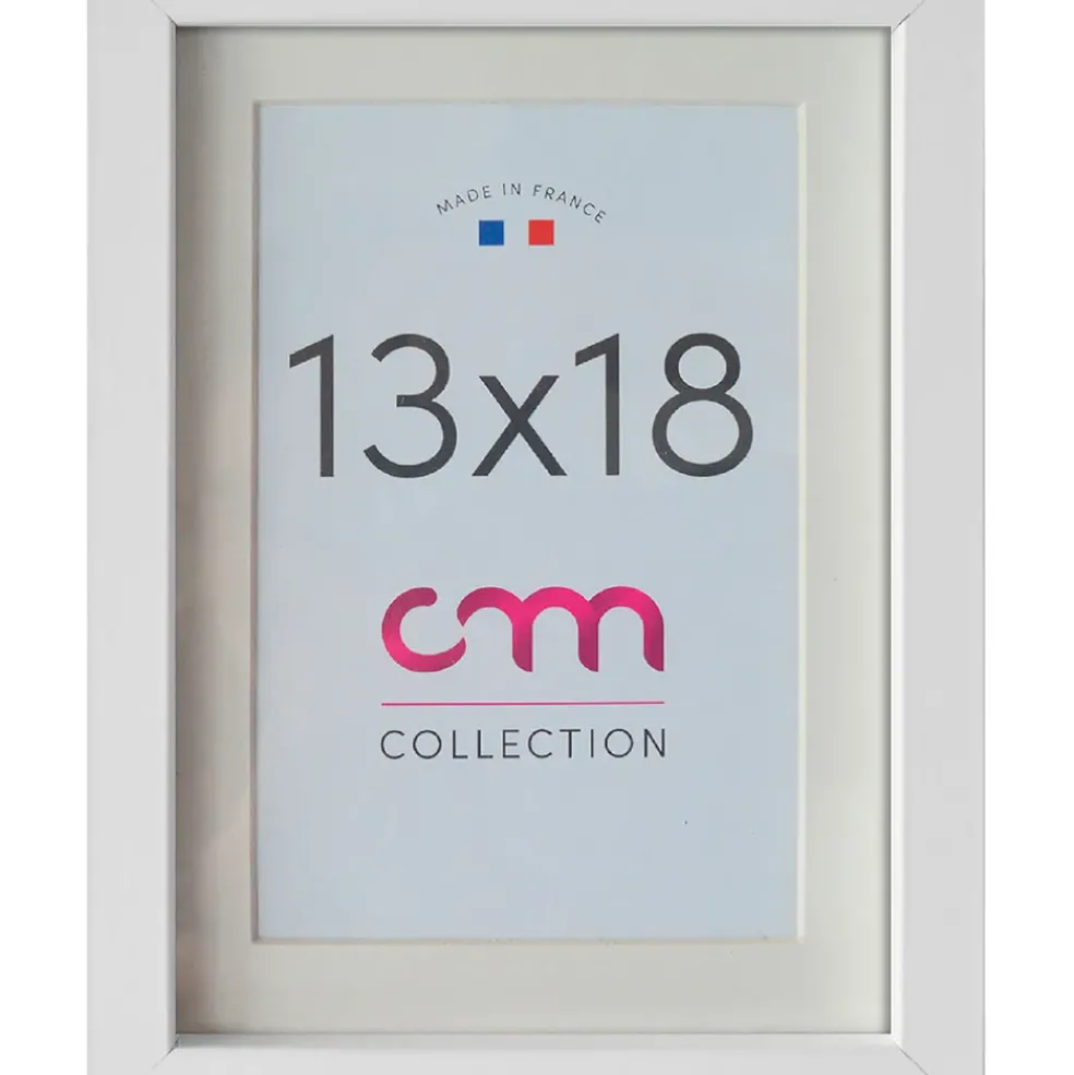 Cadre photo passe partout 1vue 13x18cm lario blanc