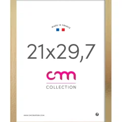 Cadre photo 21x29.7cm croisett champagne mdf verre mdf