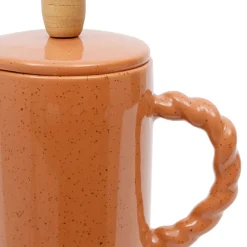 Cafetière à piston en grès et inox terracotta 1l - Organic