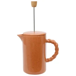 Cafetière à piston en grès et inox terracotta 1l - Organic
