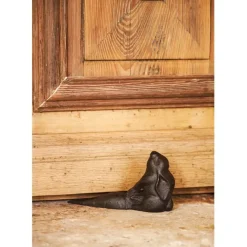 Cale porte lapin en fonte brun
